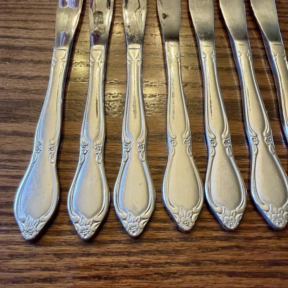 Oneida Community CHATELAINE Stainless Steel‎ Dinner Knives Set Of 7